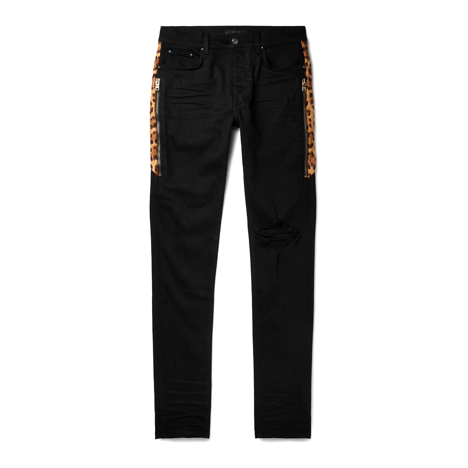 Amiri Skinny Hair-Trimmed Jeans