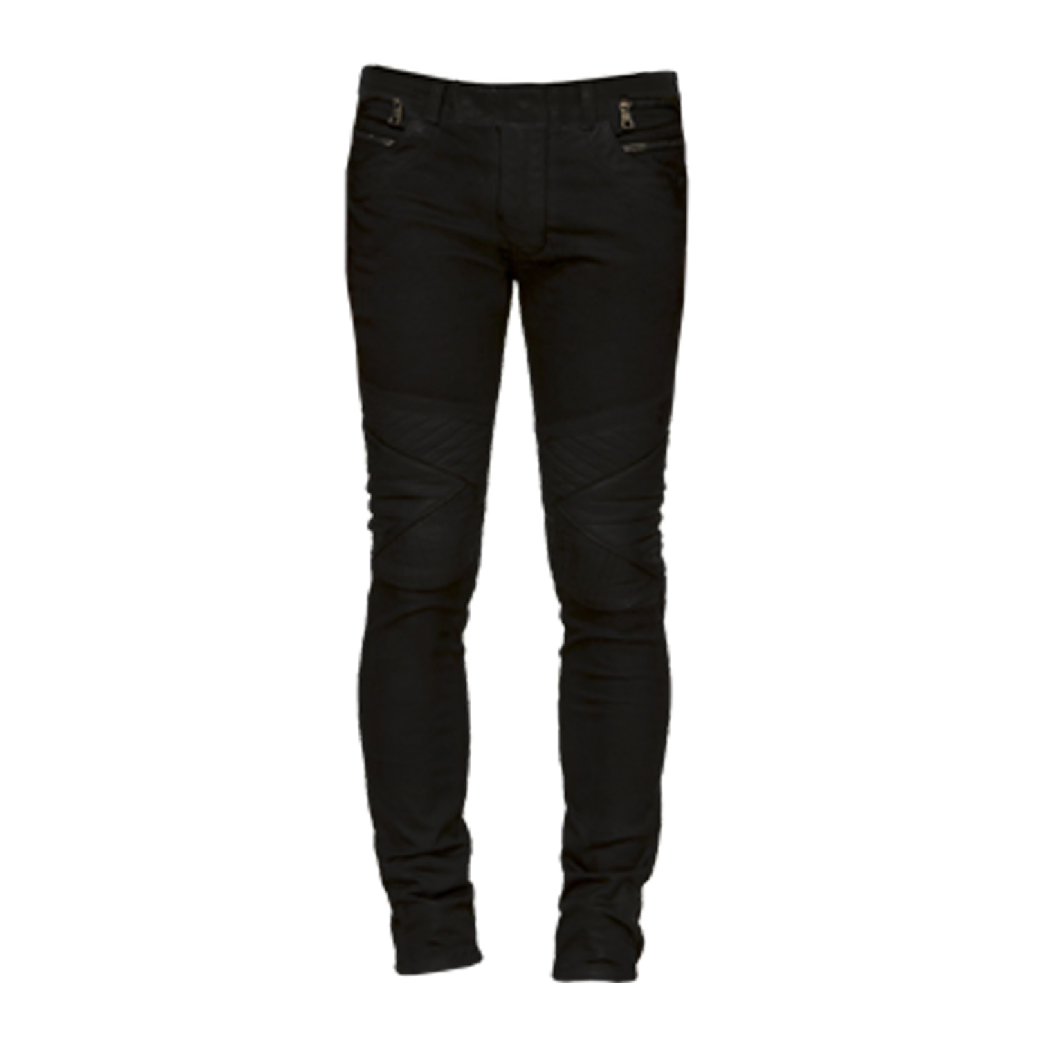 balmain black biker jeans