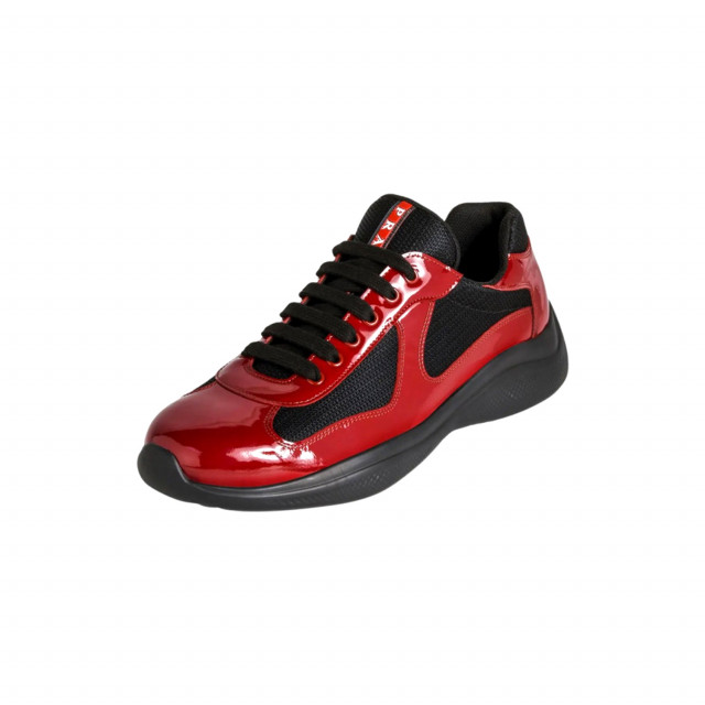 Prada Americas Cup Patent Leather Patchwork Sneakers