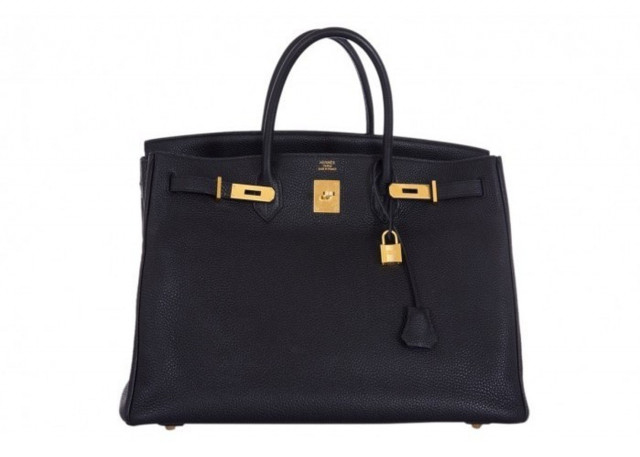 Hermes Birkin Togo 40 Noir Bag