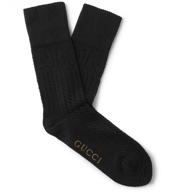 Gucci Printed Cotton Blend Socks