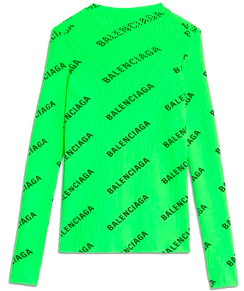 Balenciaga Allover Logo Crewneck Sweater