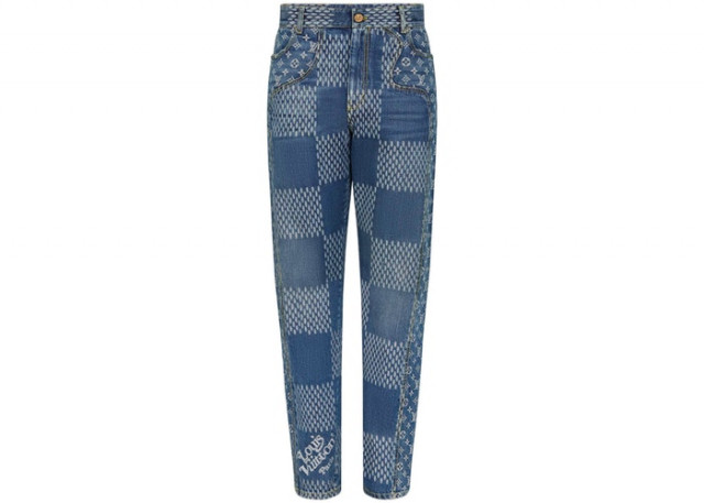 Louis Vuitton × Nigo Giant Damier Waves MNGM Denim Pants