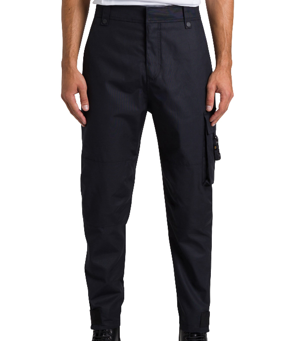Dior Nylon Cargo Trousers In Nero
