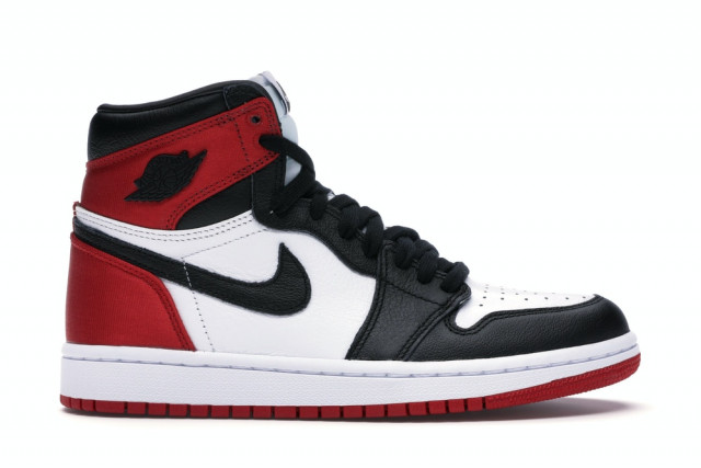 Nike Air Jordan 1 Retro High Satin Black Toe Sneakers