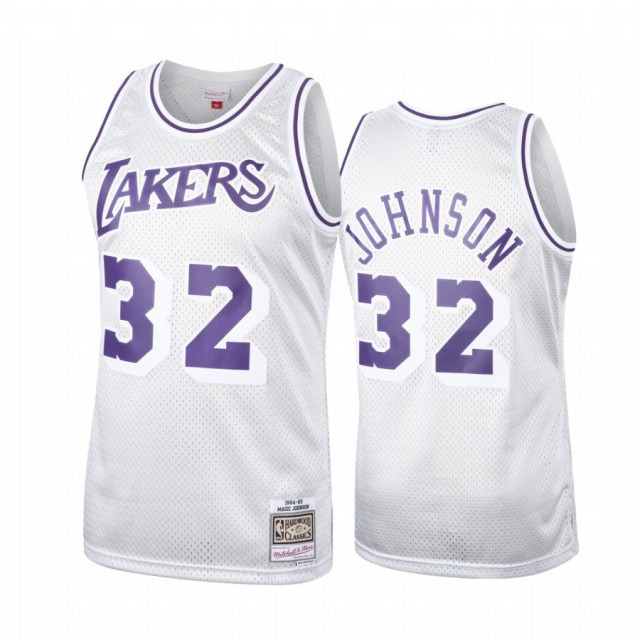 Mitchell & Ness LA Lakers Magic Johnson Platinum Hardwood Classics Jersey