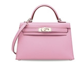 Hermes Mauve Sylvestre Kelly Bag