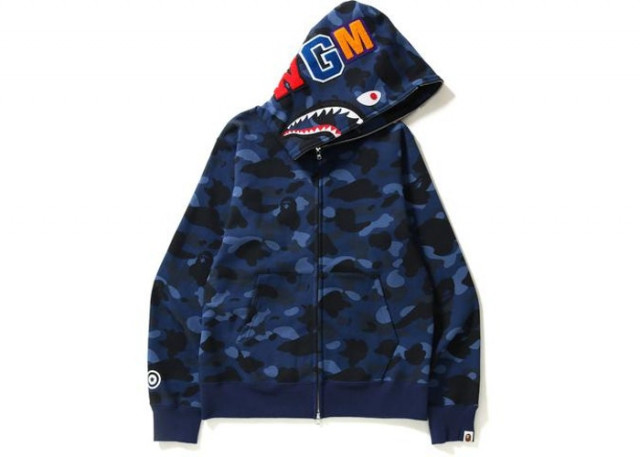 Bape Color Camo Shark Full Zip Hoodie
