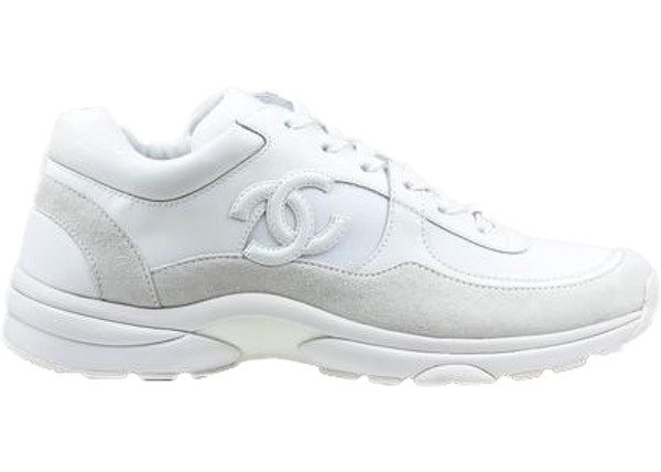 Chanel CC Logo Triple White Sneakers