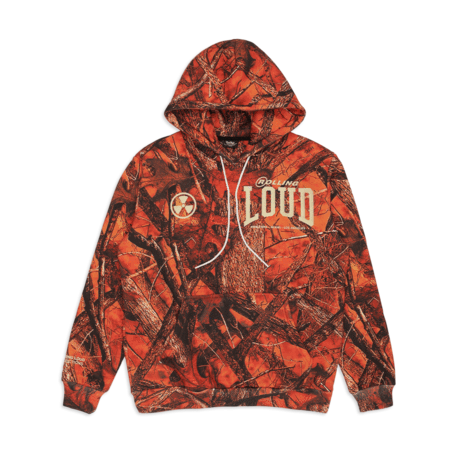 Rolling Loud Merch RL Open The Pit Orange Hunter Camo Hoodie