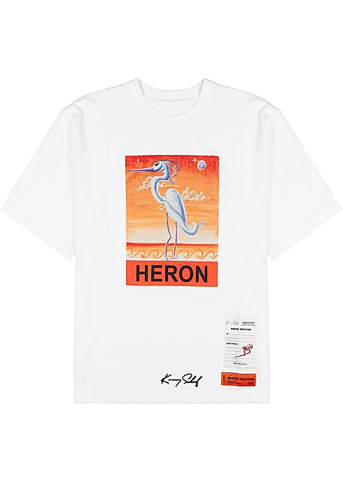 Heron Preston White Printed Cotton T-Shirt