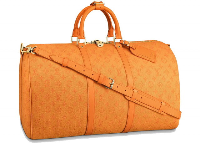 Louis Vuitton Keepall Bandouliere Monogram Denim 50 Ocre