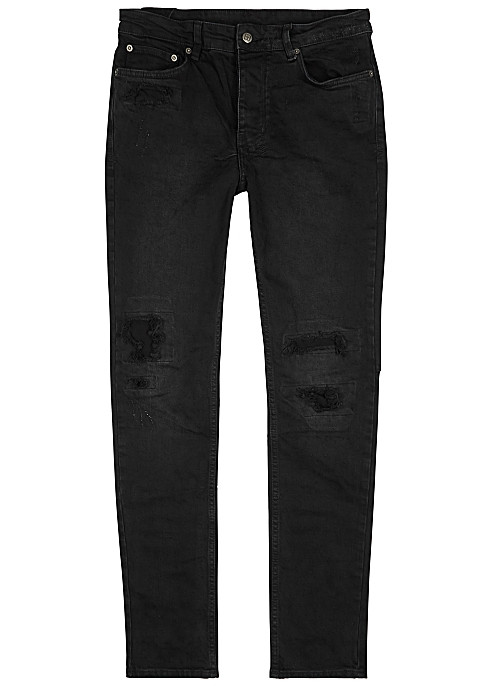 Ksubi Chitch Black Distressed Slim-Leg Jeans