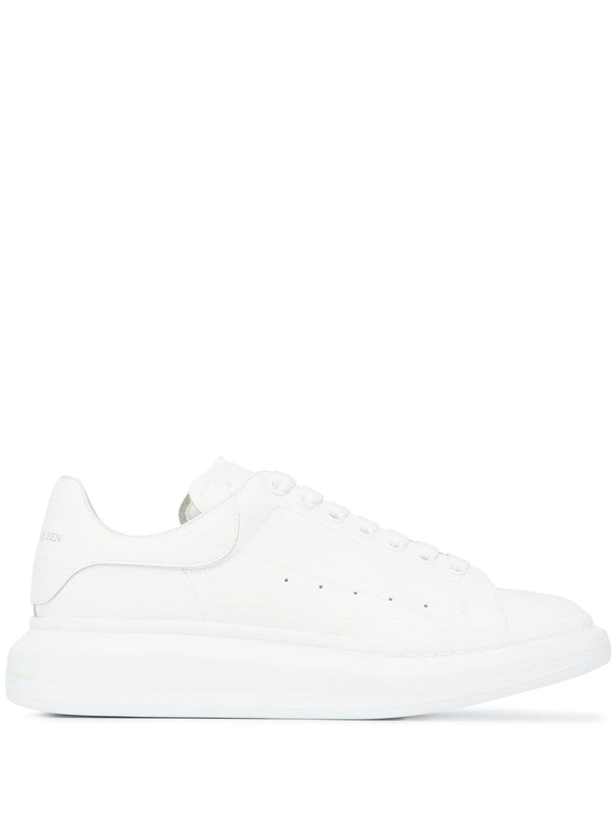 Alexander McQueen Show Leather And Silicone Platform White Sneakers