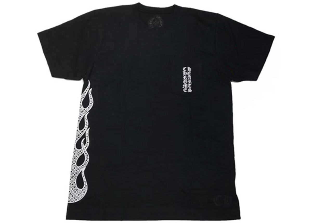 Chrome Hearts Side Flame T-Shirt Black