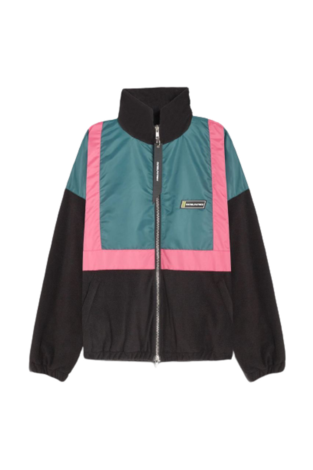 Daniel Patrick Teal Pink Black Nylon Track Jacket