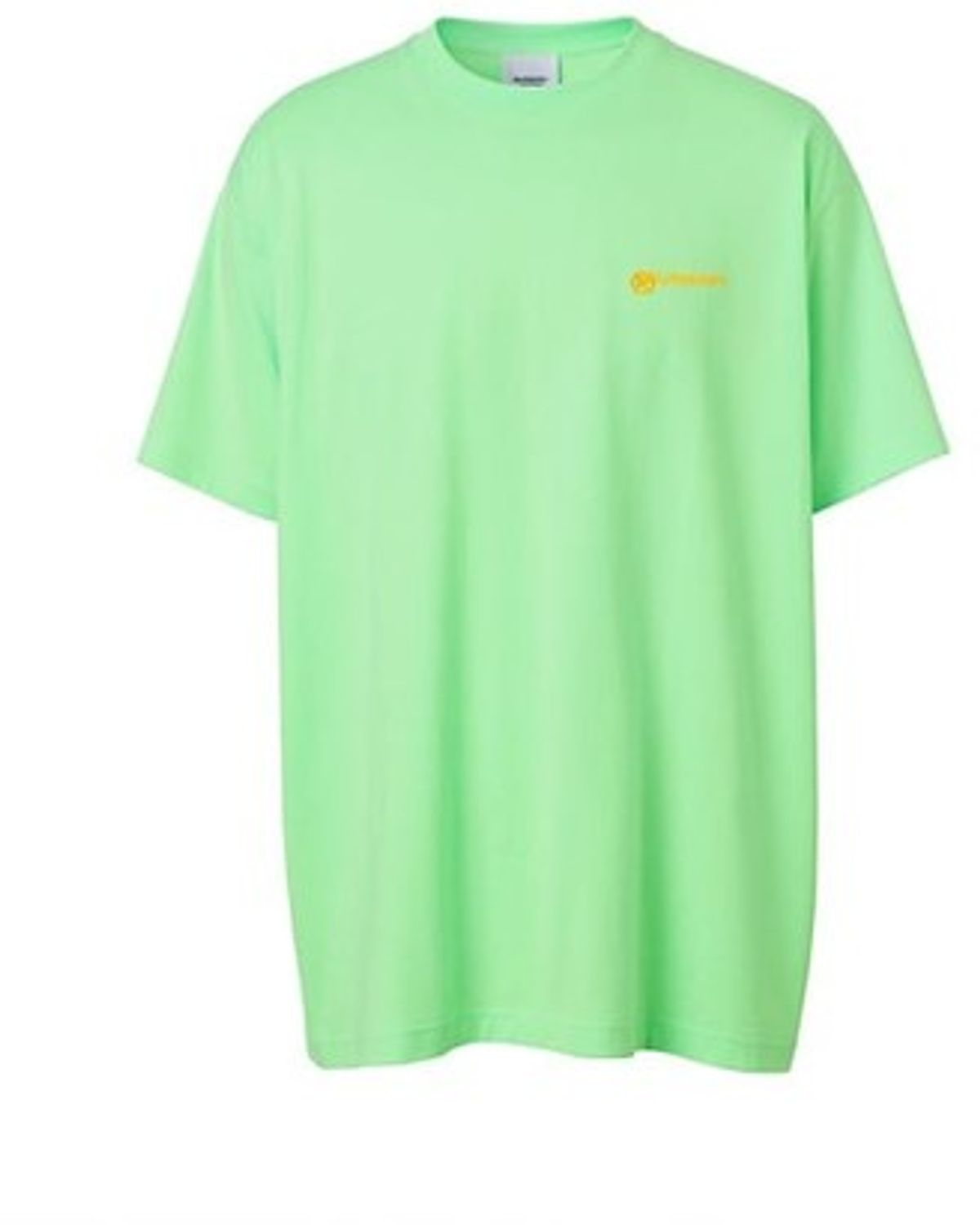Burberry Green Aaron Slogan T-Shirt In Neon Green