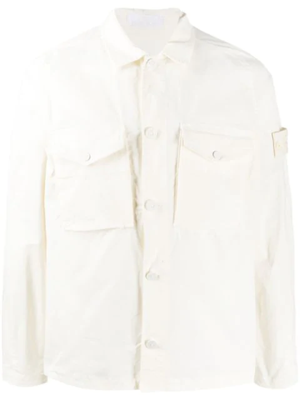 Stone Island Patch Pocket Shirt In White