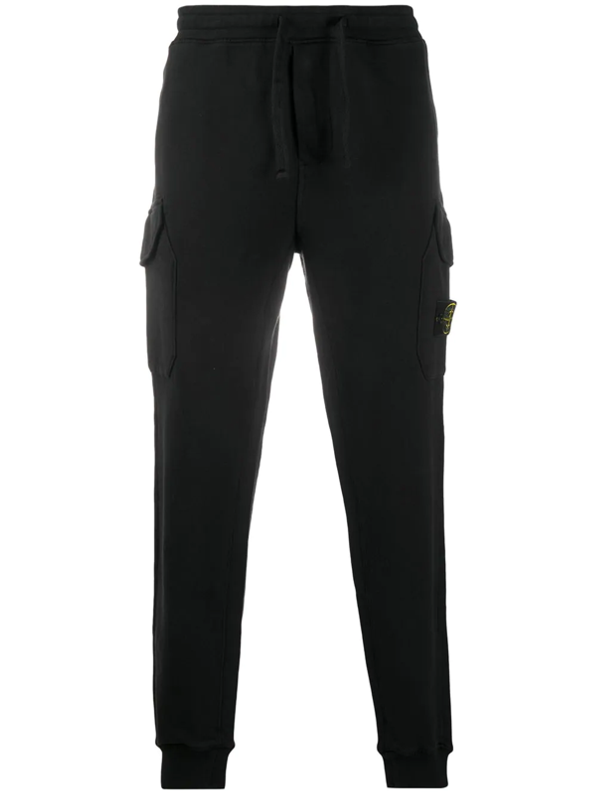 Stone Island Logo Patch Track Pants In Black