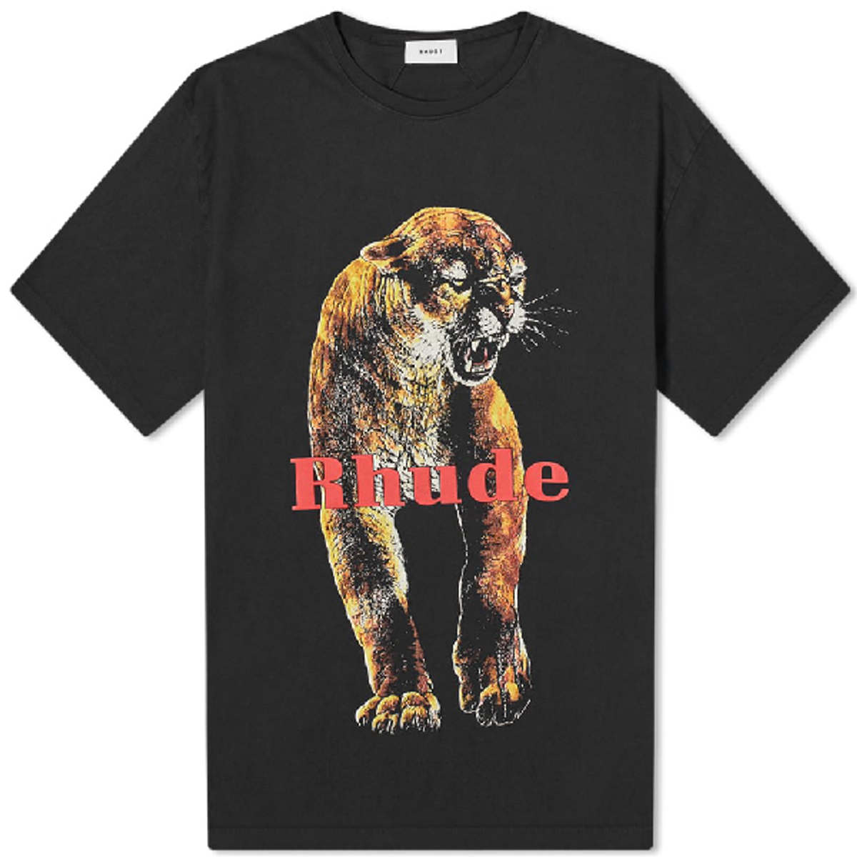 Rhude Logo Cougar Black T-Shirt