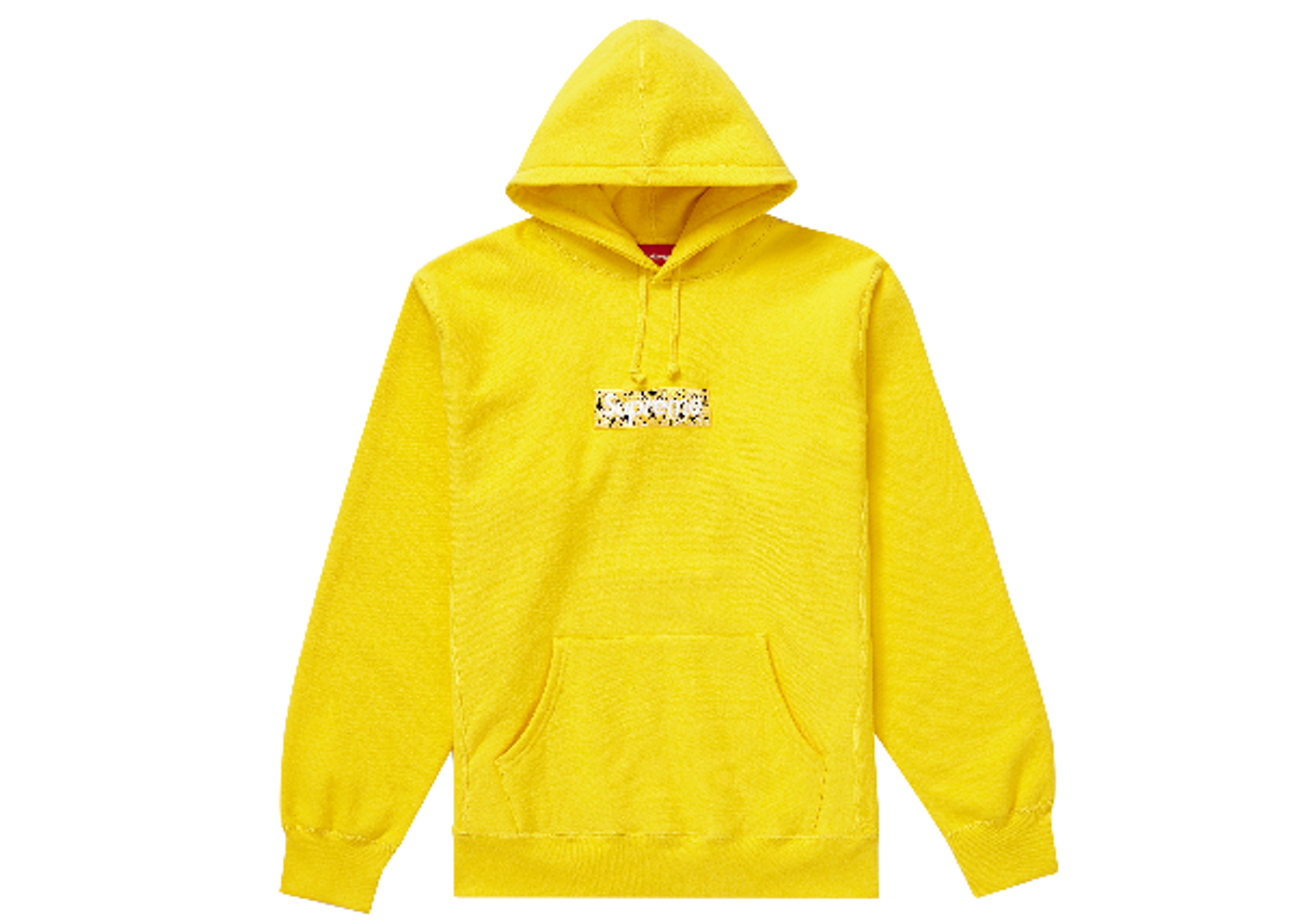 Supreme Bandana Box Logo Yellow Hoodie