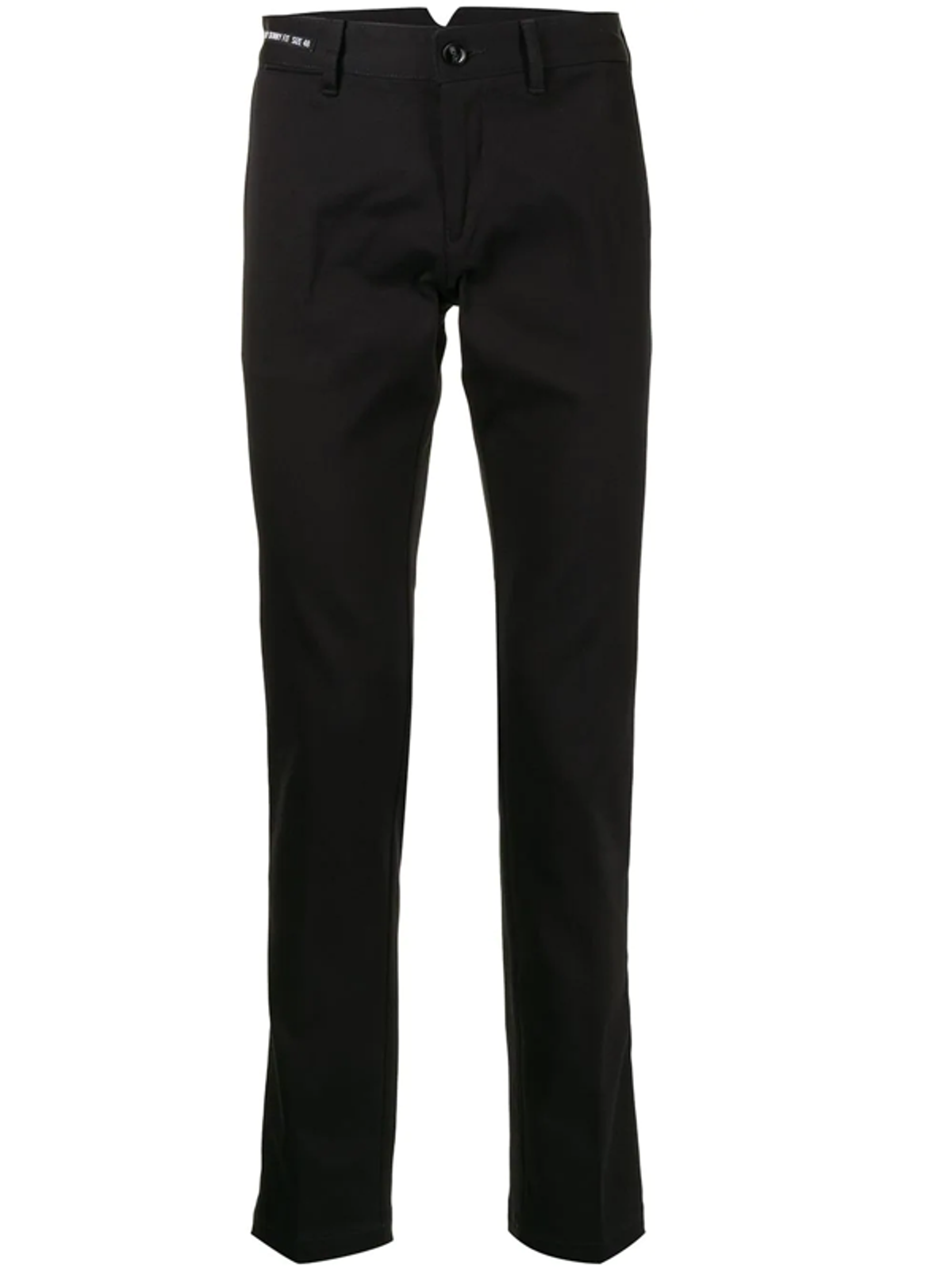 Emporio Armani Straight Cotton-blend Trousers In 0999 Blk