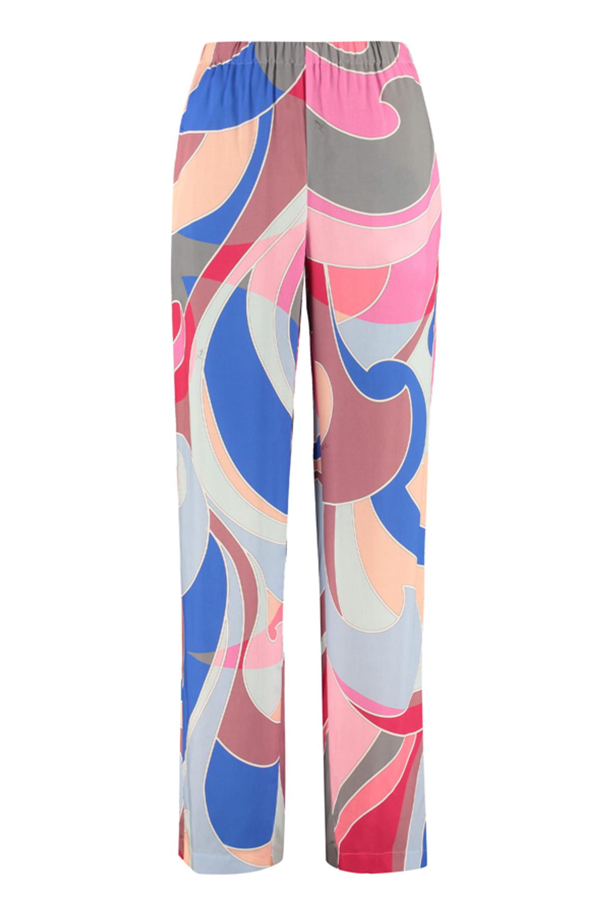 Emilio Pucci Printed High-rise Trousers In Multicolor