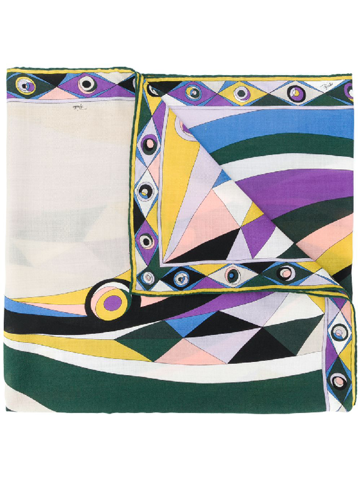 Emilio Pucci Geometric-print Scarf In Green