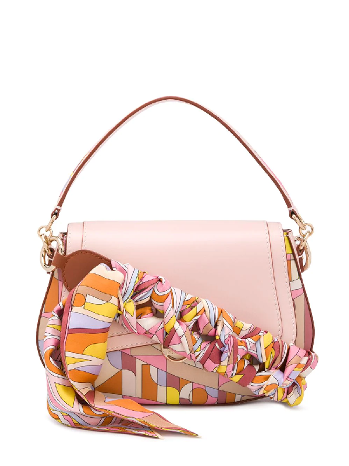 Emilio Pucci Scarf Strap Shoulder Bag In Pink