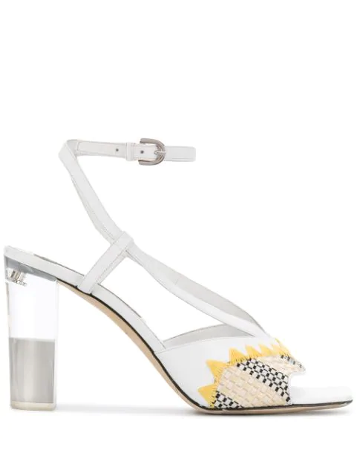 Emilio Pucci Abstract Print 100mm Sandals In White