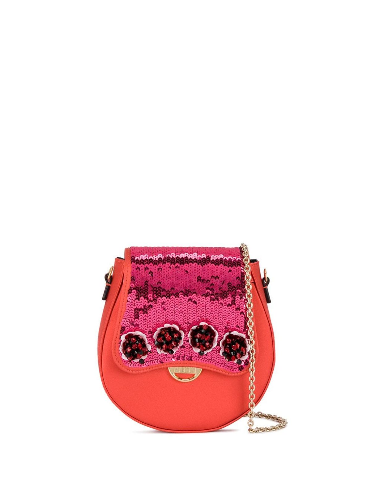 Emilio Pucci Sequin Embroidered Cross Body In Orange