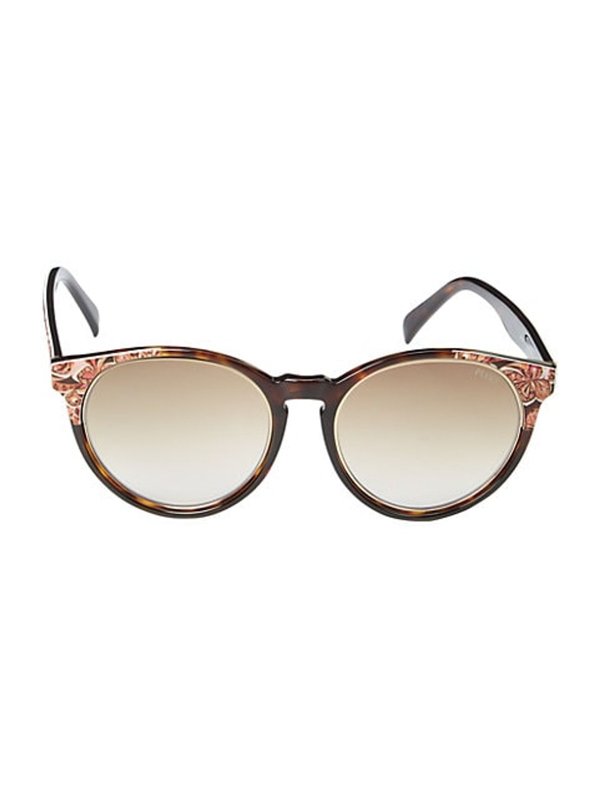 Emilio Pucci 55mm Oval Sunglasses In Havana