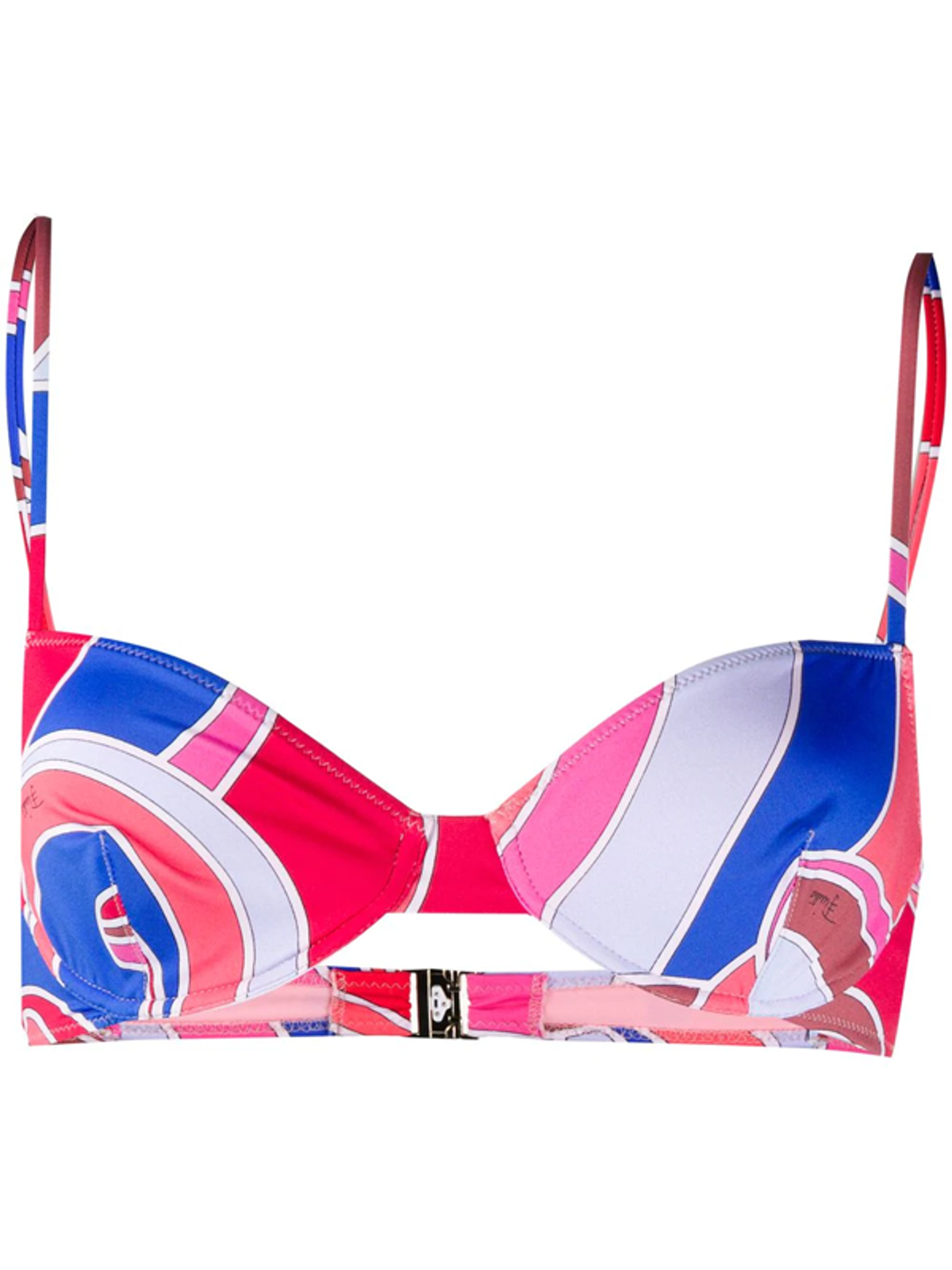 Emilio Pucci Quirimbas Print Bikini Top In Red