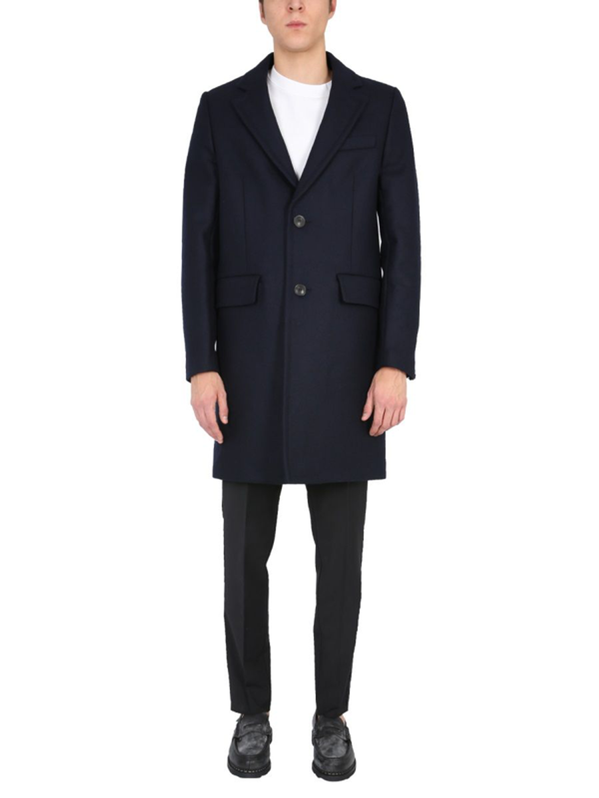 Ami Alexandre Mattiussi Ami Alexandre Mattiussi Mens H20hm001224410 Blue Other Materials Coat