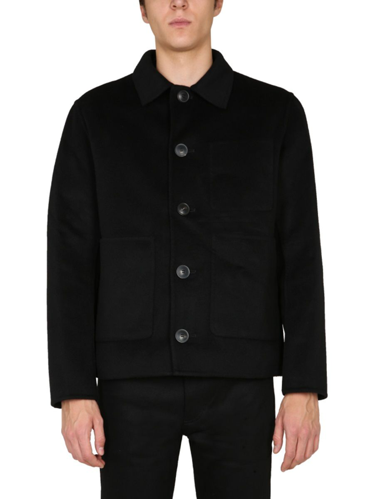 Ami Alexandre Mattiussi Ami Alexandre Mattiussi Mens H20hm007251001 Black Other Materials Coat