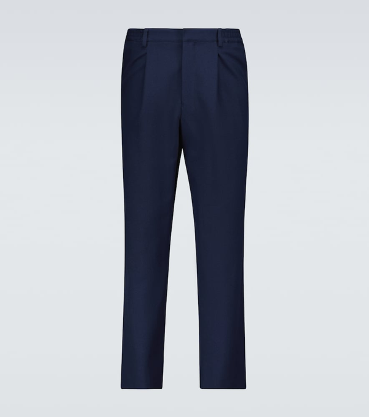 Ami Alexandre Mattiussi Wool-blend Canvas Pants In Blue