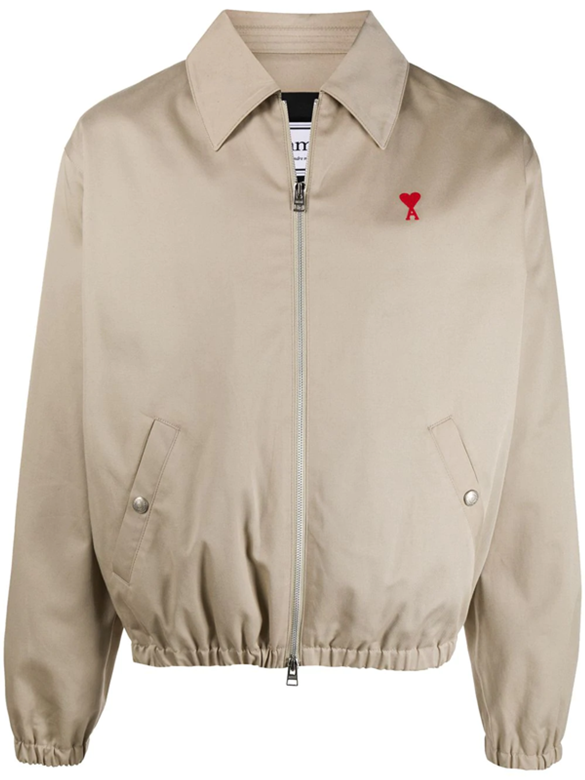 Ami Alexandre Mattiussi Ami De Coeur Bomber Jacket In Neutrals