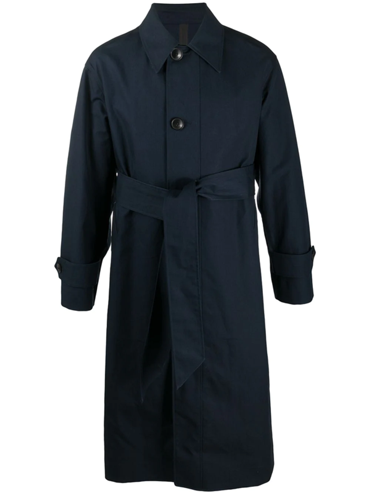 Ami Alexandre Mattiussi Belted Trench Coat In Blau