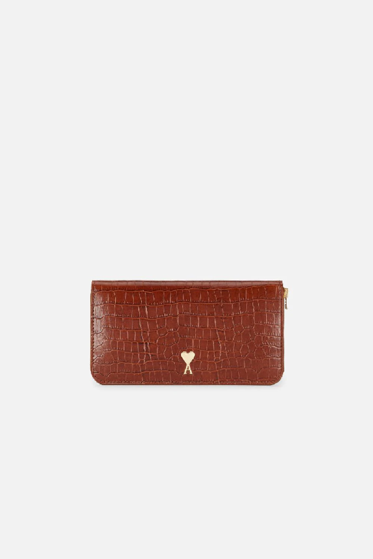Ami Alexandre Mattiussi Wallet Ami De Coeur Stud In Brown