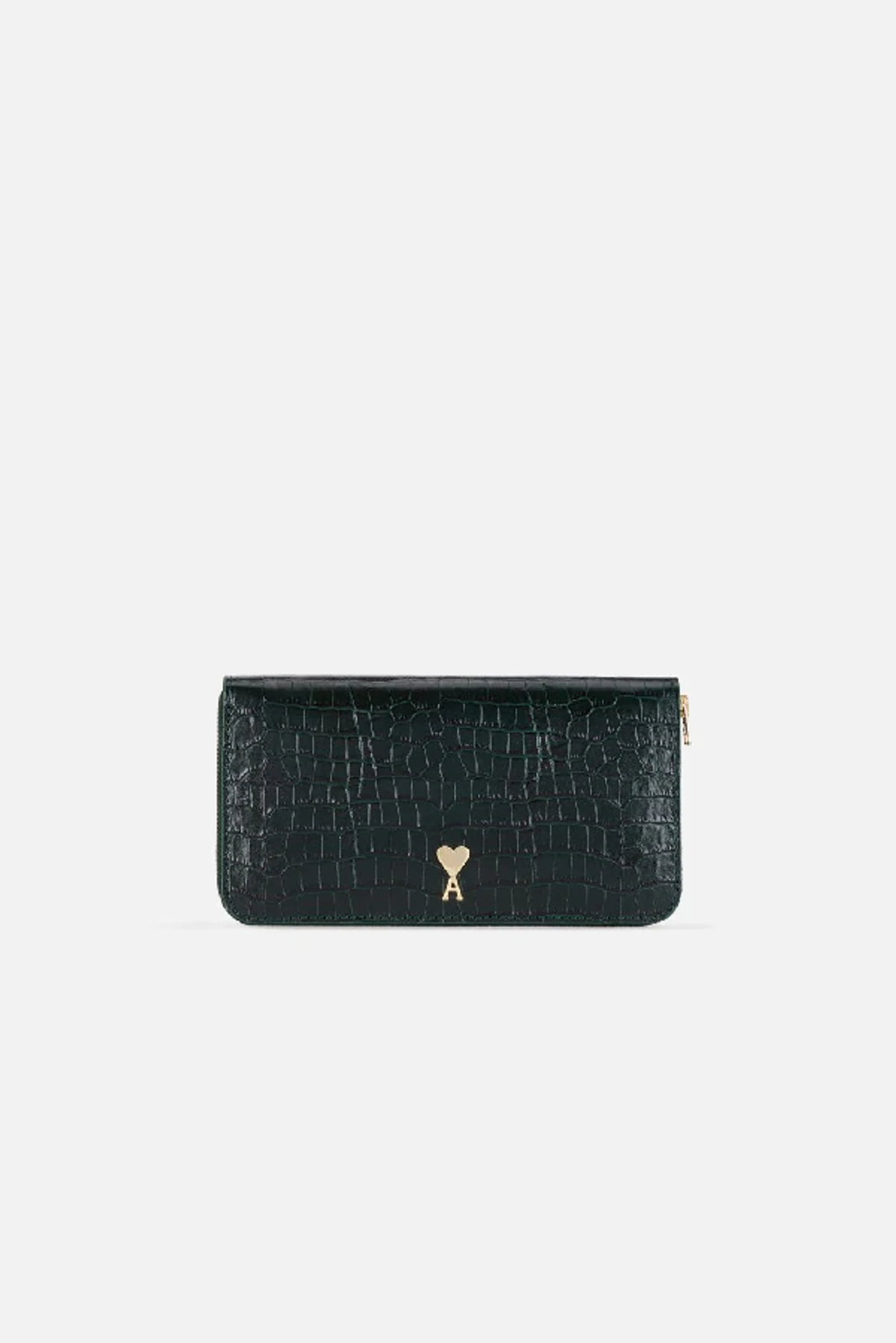 Ami Alexandre Mattiussi Wallet Ami De Coeur Stud In Green