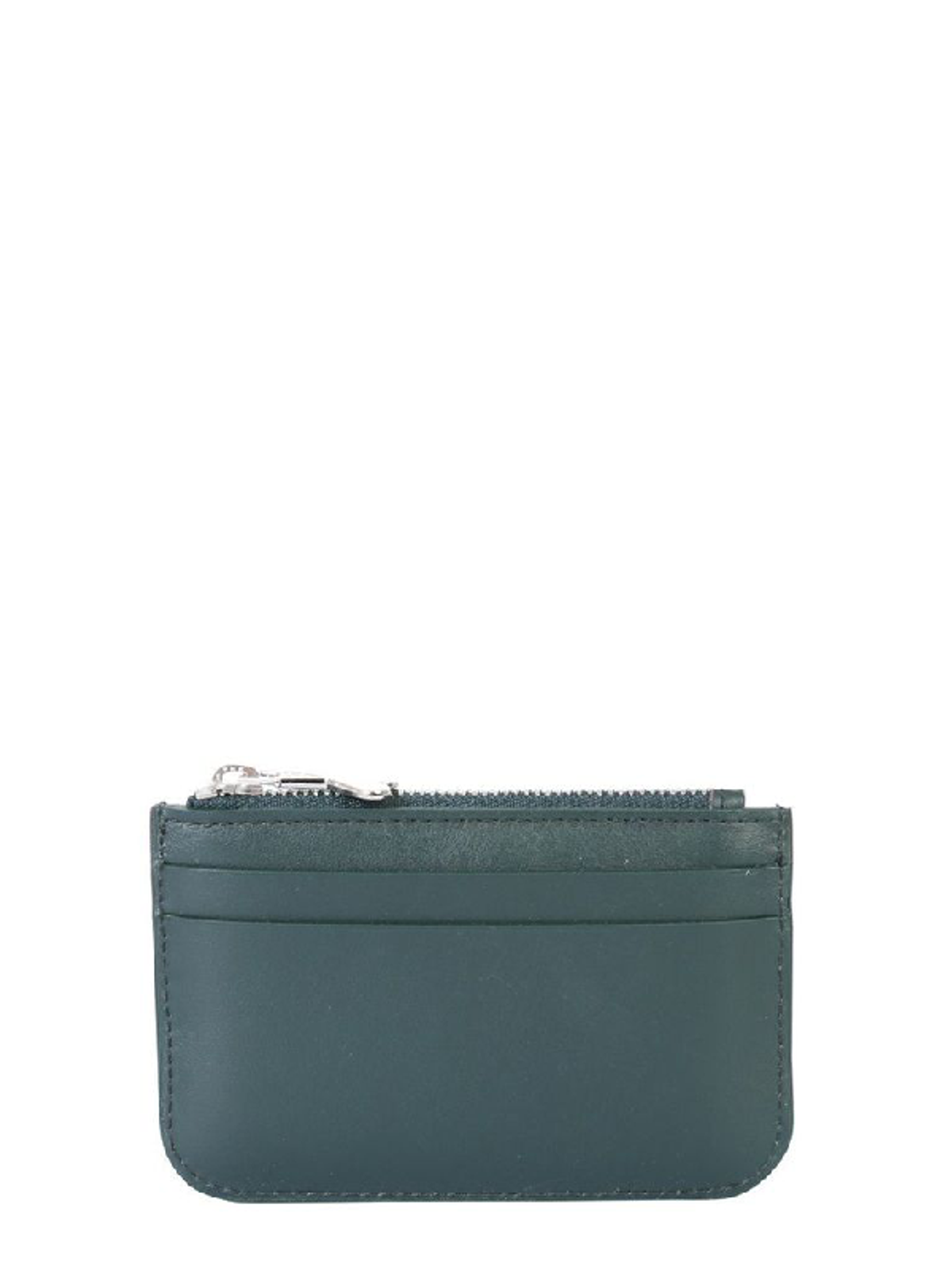 Ami Alexandre Mattiussi Ami Alexandre Mattiussi Mens Green Leather Card Holder
