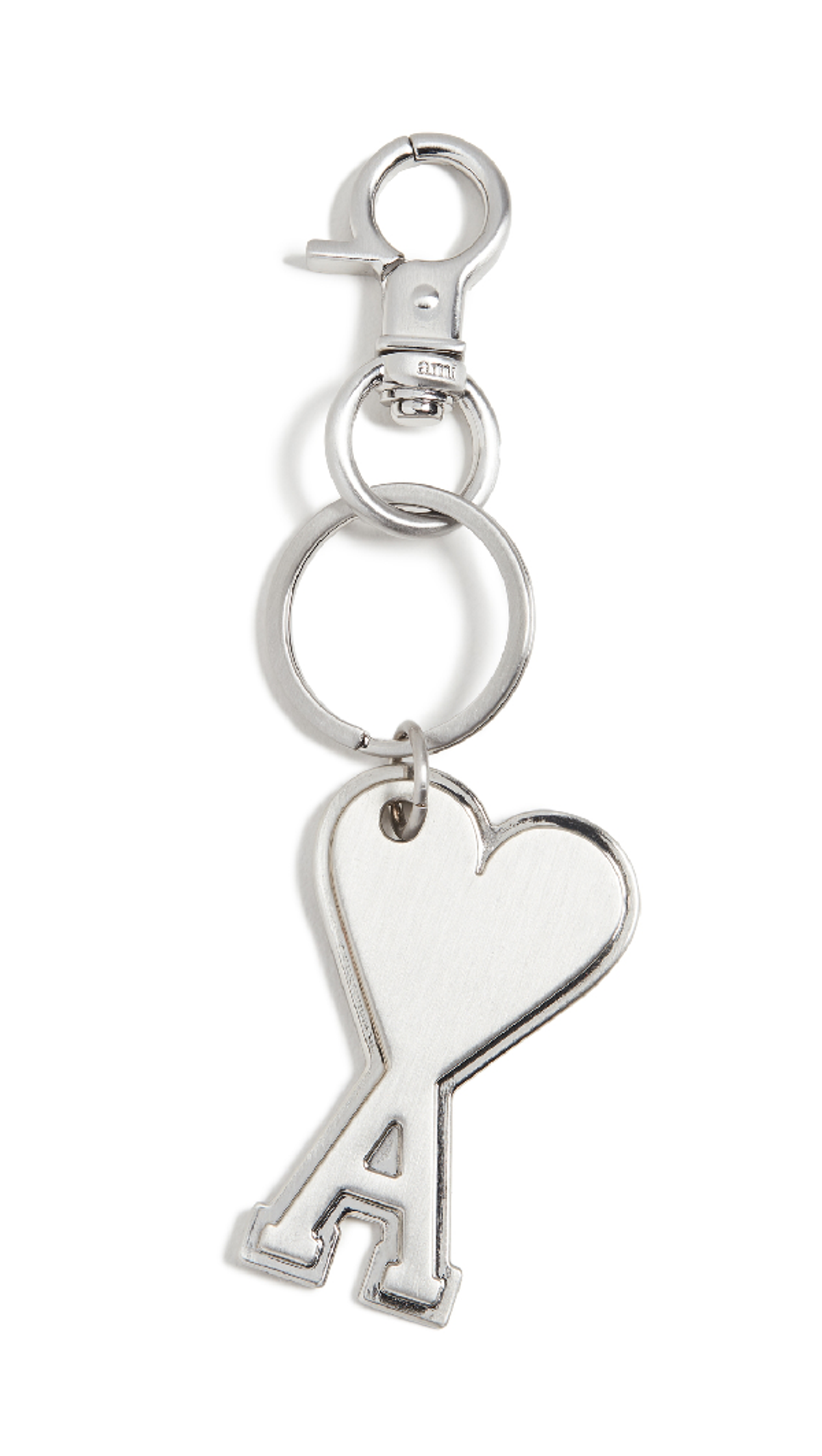 Ami Alexandre Mattiussi Ami De Coeur Key Ring In Silver