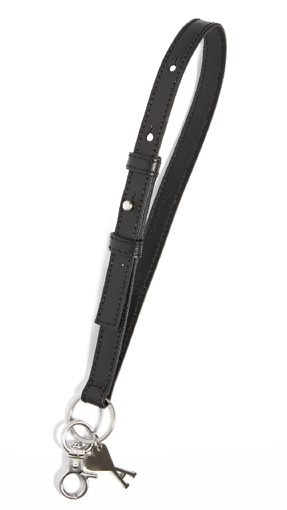 Ami Alexandre Mattiussi Small Strap Key Ring In Black