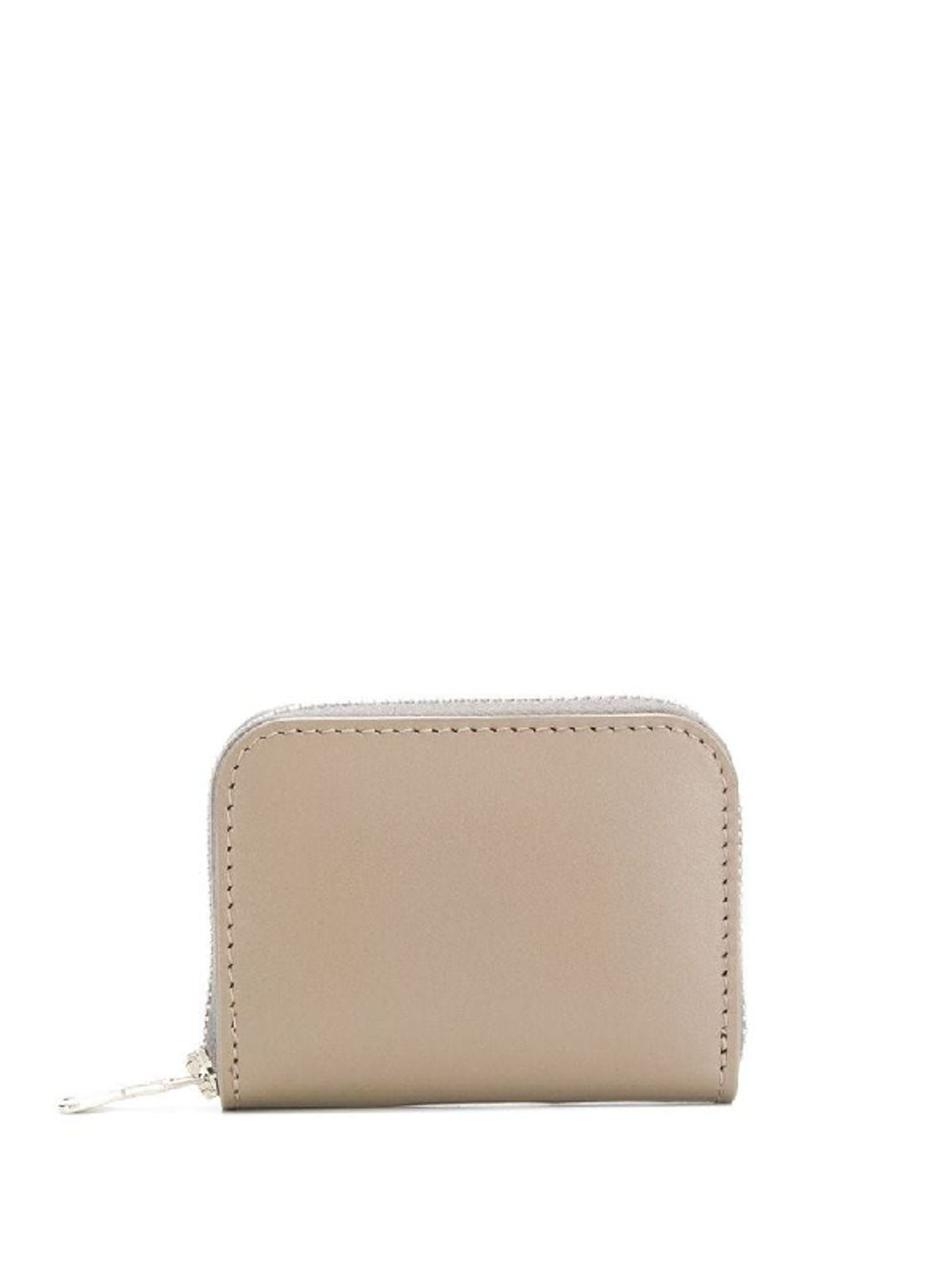 Ami Alexandre Mattiussi Zipped Card Wallet In Taupe