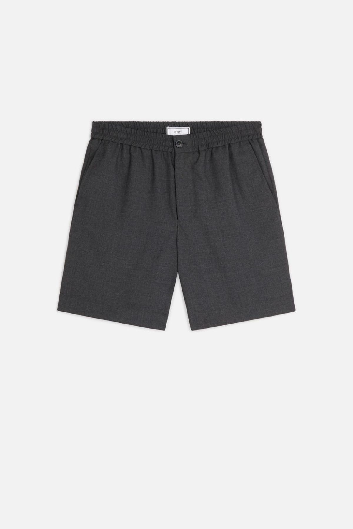 Ami Alexandre Mattiussi Elasticized Waist Bermuda Short In Grey