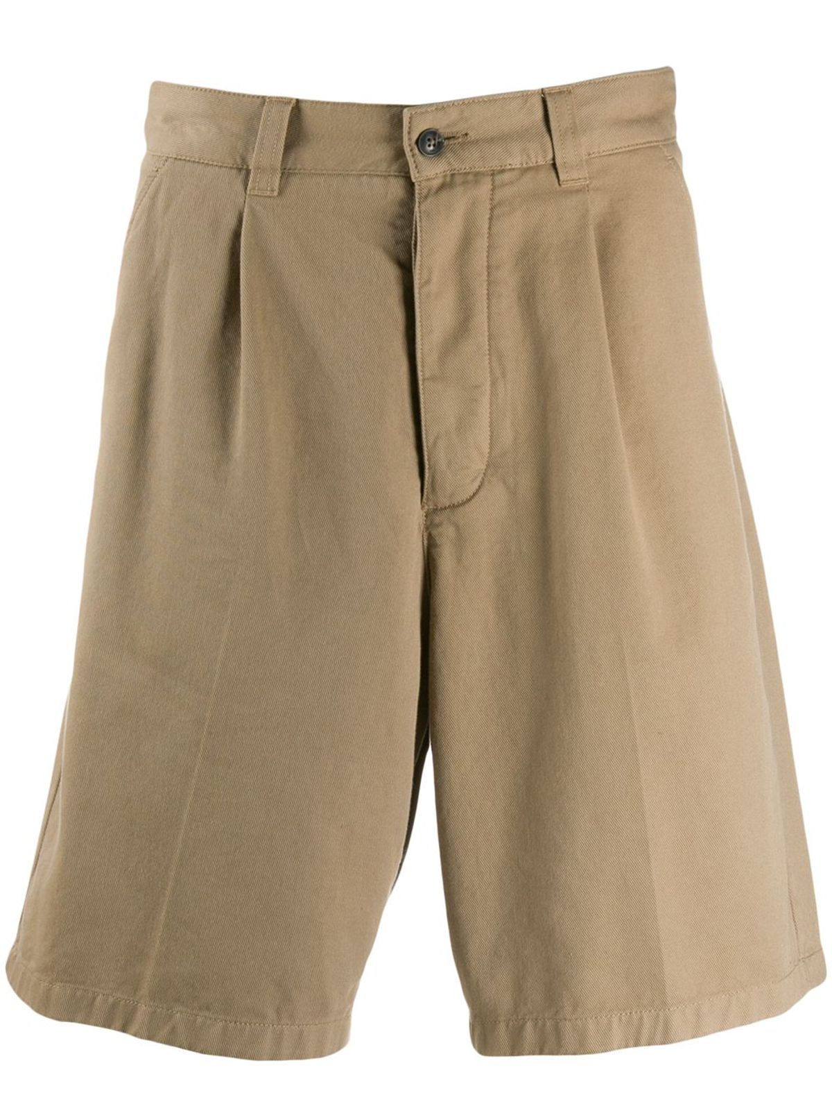 Ami Alexandre Mattiussi Men Pleated Bermuda Shorts In Neutrals