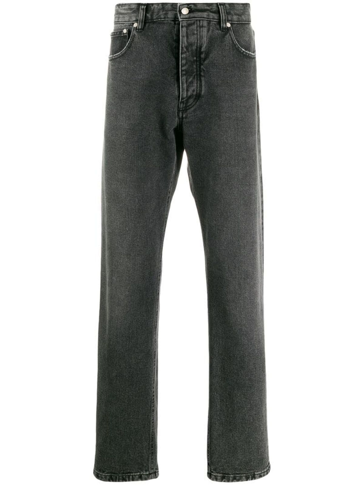 Ami Alexandre Mattiussi Straight Leg Denim Jeans In Black