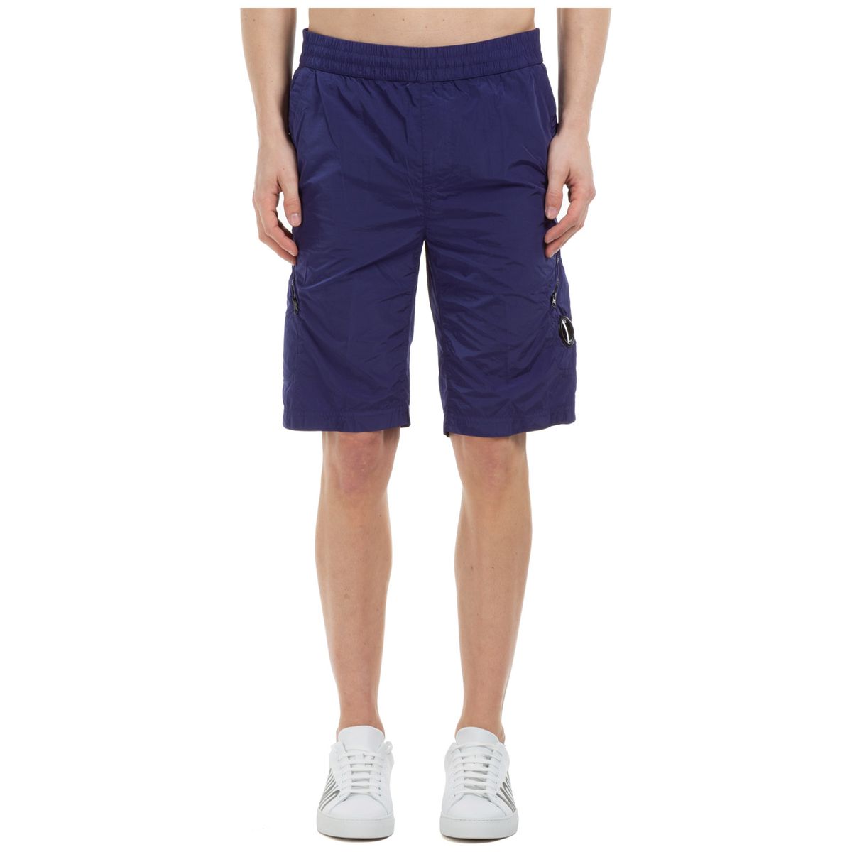 C.P. Company Mens Shorts Bermuda Chrome Lens Pocket In Blue