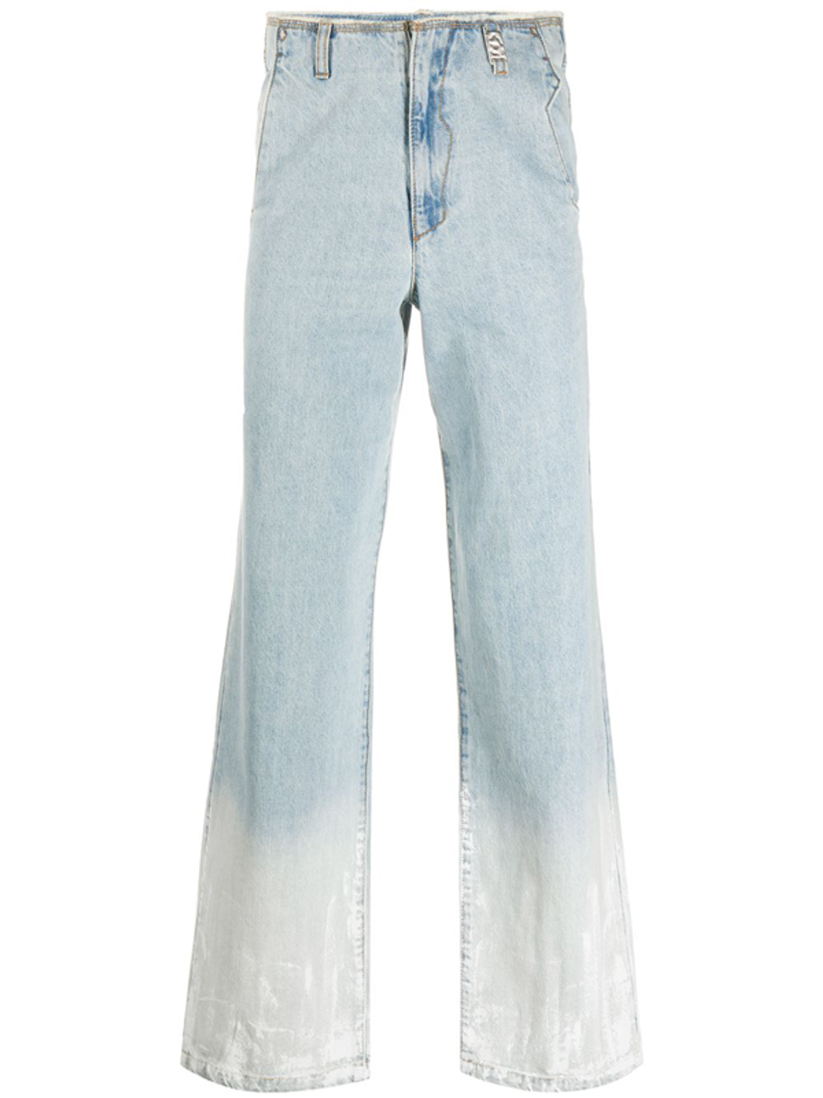 Ader Error Ombre Straight-leg Jeans In Light Blue