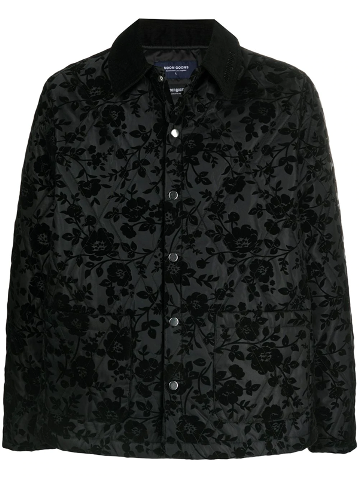 Noon Goons Floral-print Long-sleeved Jacket In Black